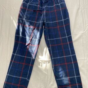 Nautica Men's Navy Plaid Joggers